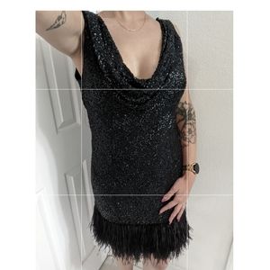 Jovani Black Sequin Cocktail dress